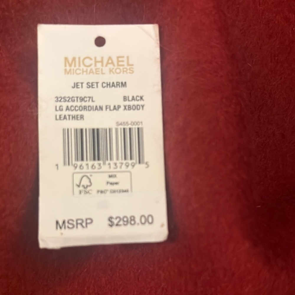 Michael Kors Black Leather Crossbody Bag with Textured Finish - Picture 9 of 9
